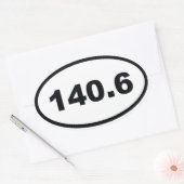 140.6 mijl Triathlon Ovale Sticker (Envelop)