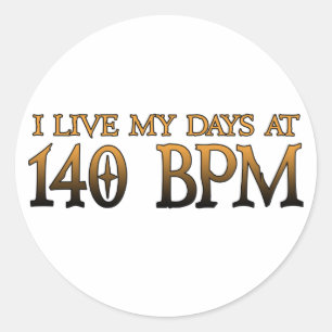 140 BPM-dagen DUBSTEP Ronde Sticker