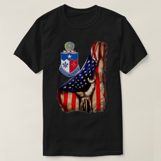 141e InfanterieAmerikaanse vlag T-shirt (Design voorkant)