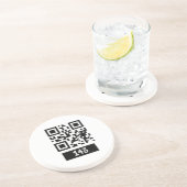 143 geheim QR codebericht, decodeer het en zeg het Zandsteen Onderzetter (Zijkant)