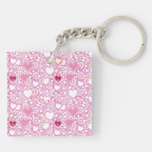 143 geheim QR codebericht, decodeer het, zeg het.  Sleutelhanger (Achterkant)