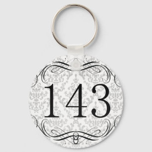 143 Netnummer Sleutelhanger