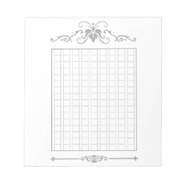 144字：飾り原稿用紙＜灰＞[gr01]  notitieblok