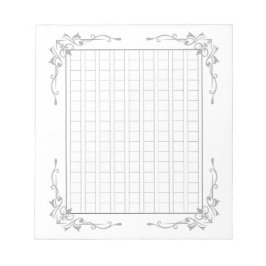 144字：飾り原稿用紙＜灰＞[gr02]  notitieblok