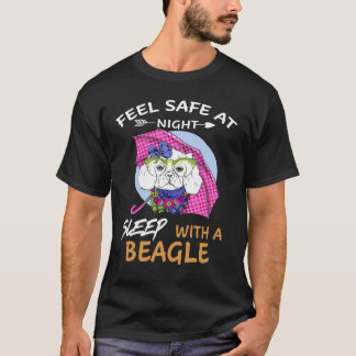 144 Voel je veilig 's nachts Slaap met een beagle T-shirt