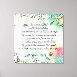 147 psalm canvas afdruk