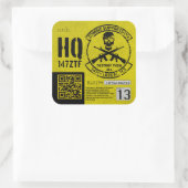 147e Zombie Task Force Headquarters Unit ID Vierkante Sticker (Tas)