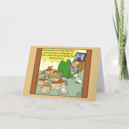 1498 Porch piraten en katten cartoon Bedankkaart