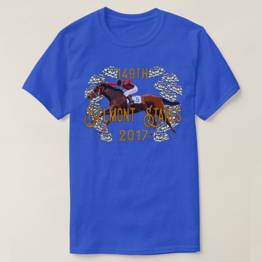149e Belmont Stakes Horse Racing 2017 T-shirt (Design voorkant)