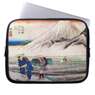 14. 原, 広 Hara-juku, Hiroshige, Ukiyo-e Laptop Sleeve