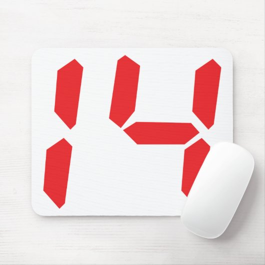 14 14 uur digitale alarmklok muismat (Met muis)