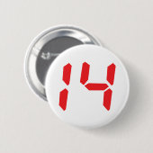 14 14 uur digitale alarmklok ronde button 5,7 cm (Voorkant /achterkant)