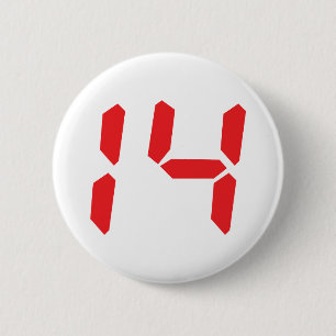 14 14 uur digitale alarmklok ronde button 5,7 cm