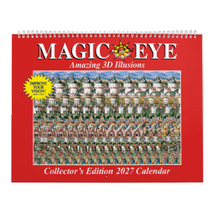 14,25" brede 2027 USA Magic Eye-kalender Kalender