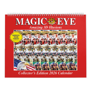 14,25-inch brede 2026 USA Magic Eye-kalender Kalender