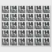 14 als een Baas Birthday Design draaien Cadeaupapier (Vlak)