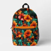 #14 Bloemen patroon Bedrukte Rugzak (Voorkant)