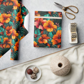 #14 Bloemen patroon Cadeaupapier