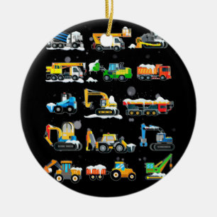 14 Bouwvoertuigen en -machines Keramisch Ornament