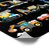 14 Bouwvoertuigen en -machines Poster (Hoek)