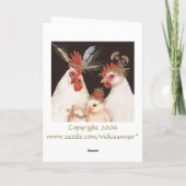 (#14) Carte de Noël de la famille du poulet (Dos)