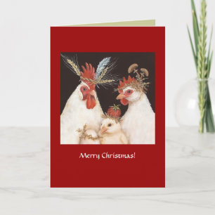 (#14) Carte de Noël de la famille du poulet
