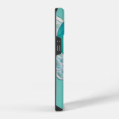 14 coque iphone d'angle de ruban turquoise pour la se (Côté droit)