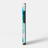 14 coque iphone d'angle de ruban turquoise pour la se (Côté gauche)
