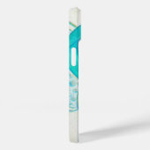 14 coque iphone d'angle de ruban turquoise pour la se (Verso / Droite)