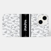 14 Coque iphone noir et blanc pour maman (Verso (horizontal))
