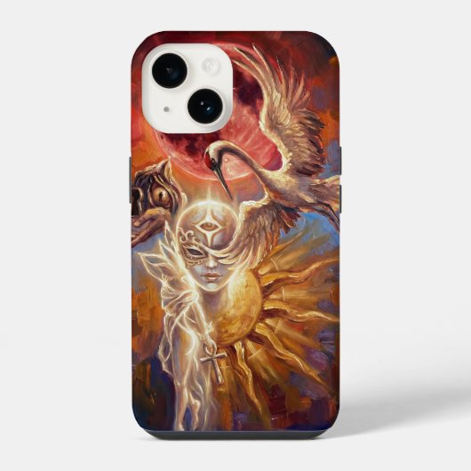 14 Coque robuste pour iPhone 14, brillante (Verso)