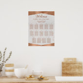 14-delige tafel trouwzaal zitplaatskaart koper mar poster (Keuken)