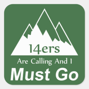 14 ers bellen en ik moet gaan vierkante sticker