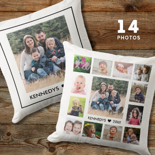 14 Familie Foto Collage Maak Uw Eigen Wit Kussen