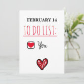 14 februari om de Naughty Valentijnsdag Kaart van  (Staand voorkant)