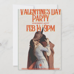 14 februari Valentijns Rad Beige Party uitnodiging