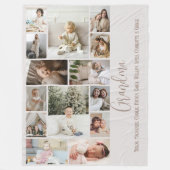 14 Fotocollage en tekst sjabloon gepersonaliseerd Fleece Deken (Voorkant)