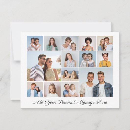 14 Fotocollage Voeg uw eigen Wenskaart toe (Voorkant)