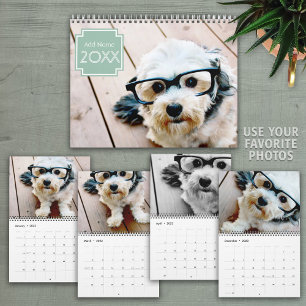 14 Foto's Volledige Dekking - Art Deco Naam Munt Kalender