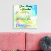 14 Goede ochtendgeluiden - Positief denken Canvas Afdruk (Insitu (Woonkamer))