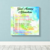 14 Goede ochtendgeluiden - Positief denken Canvas Afdruk (Insitu (Houten vloer))