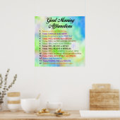 14 Goede ochtendgeluiden - Positief denken Poster (Keuken)