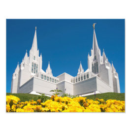 14-inch x 11-inch foto LDS San Diego Temple Afdruk