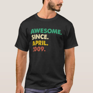 14 jaar Geweldige sinds april 2009 14e geboorte T-shirt