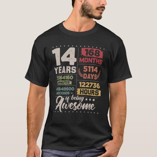14 jaar Geweldige terugboeking 14 h T-shirt (Voorkant)
