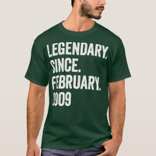 14 jaar Legendary sinds februari 2009 14e geboorte T-shirt