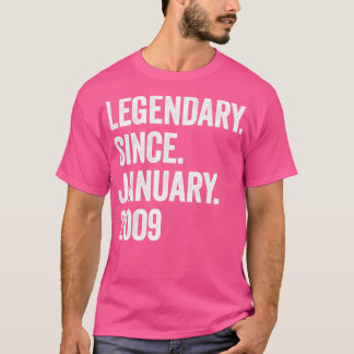 14 jaar Legendary sinds januari 2009 14e verjaarda T-shirt