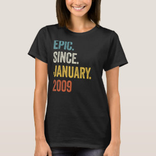14 jaar oud epic sinds januari 2009 14e verjaardag t-shirt