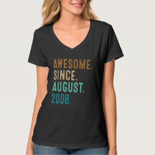 14 jaar oud Geweldige sinds 14 augustus 2008 T-shirt