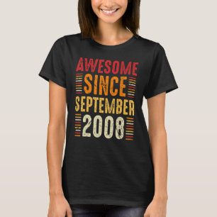 14 jaar oud Geweldige sinds september 2008 14e ver T-shirt